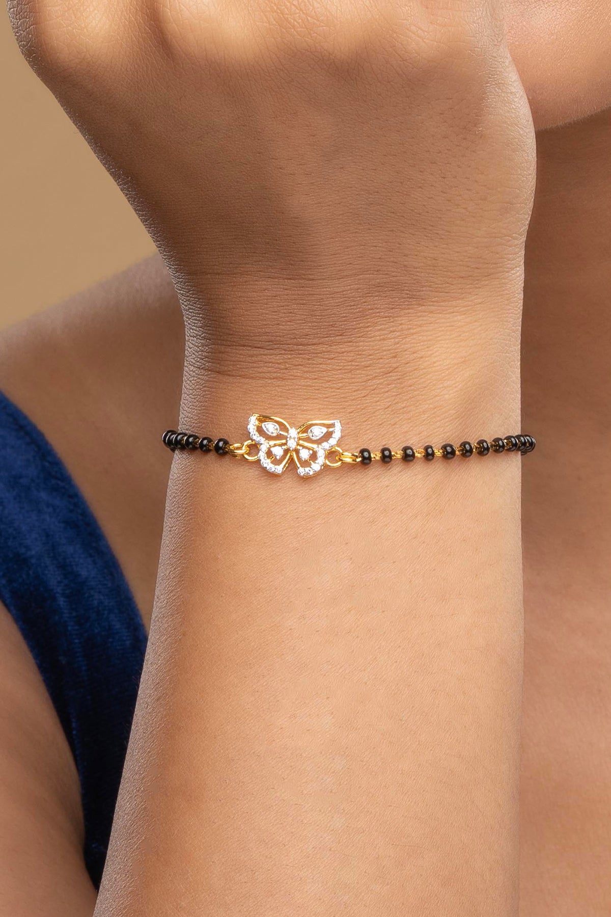 Buy Gold Butterfly Hand Mangalsutra by Sica for women online at ScrollnShops